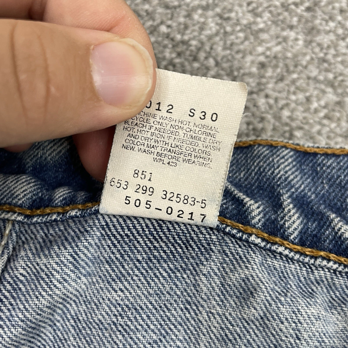 Levi's 505 Distressed Denim Jeans, Faded Wash