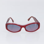 Chanel Sunglasses, Red Plastic with Gold-Tone CC Hardware