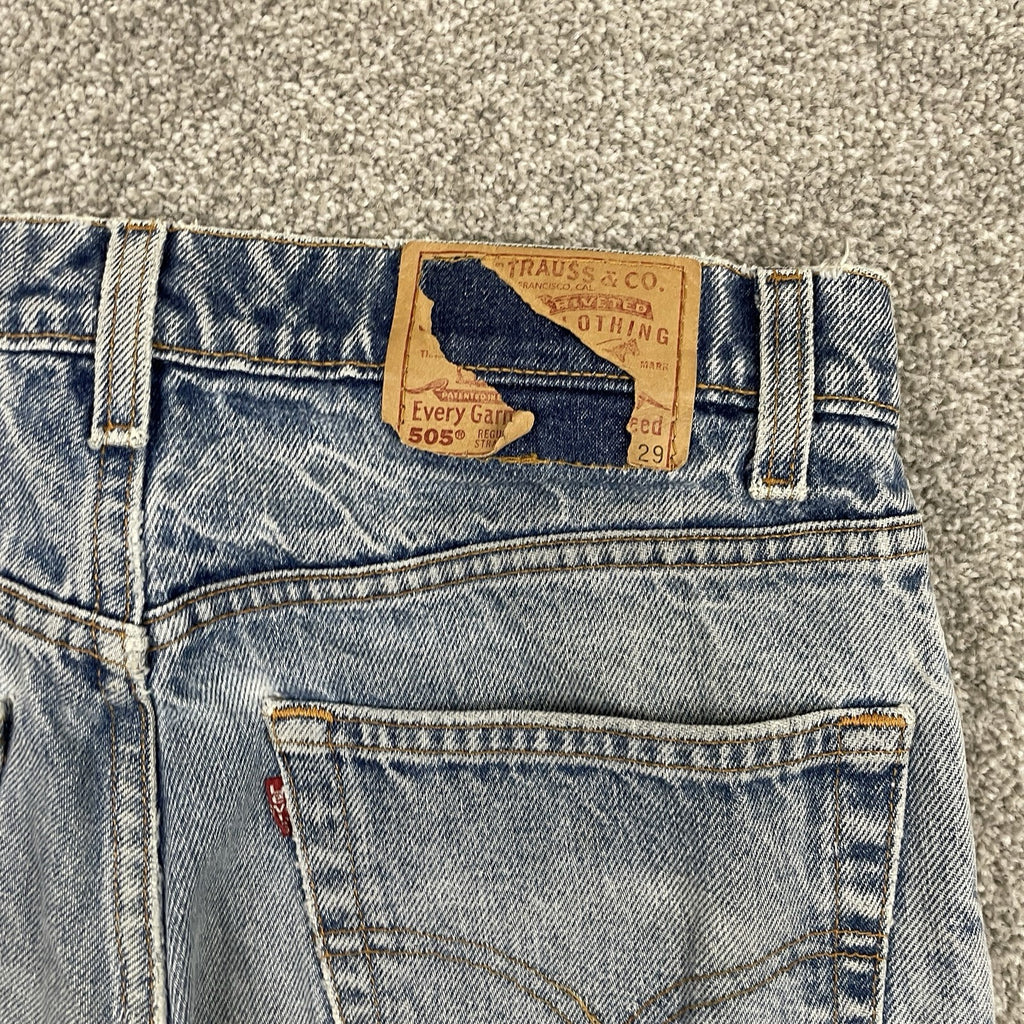Levi's 505 Distressed Denim Jeans, Faded Wash