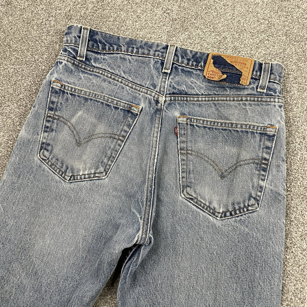 Levi's 505 Distressed Denim Jeans, Faded Wash