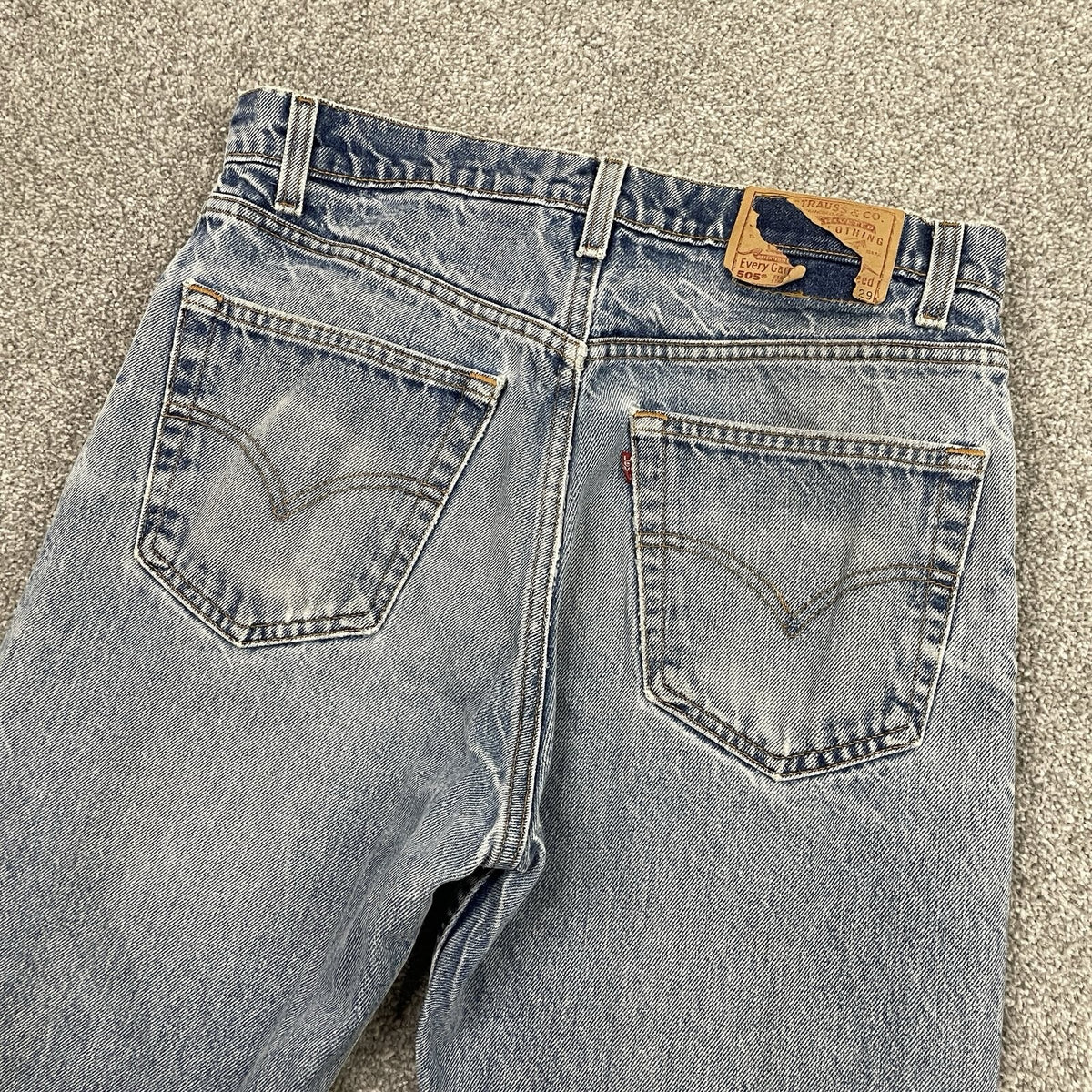 Levi's 505 Distressed Denim Jeans, Faded Wash