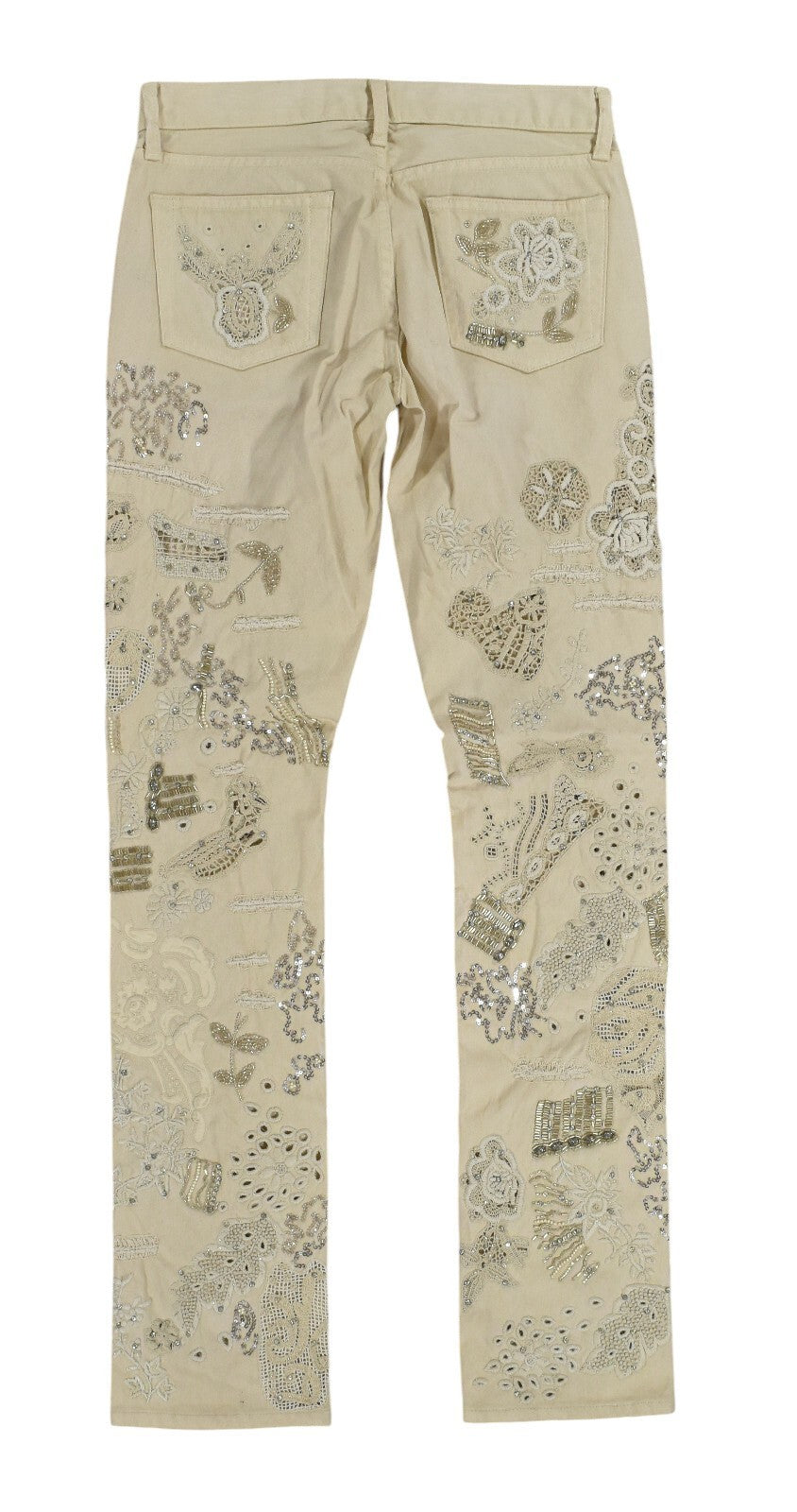 Ralph Lauren Purple Label Metal-Embellished Cotton Jeans