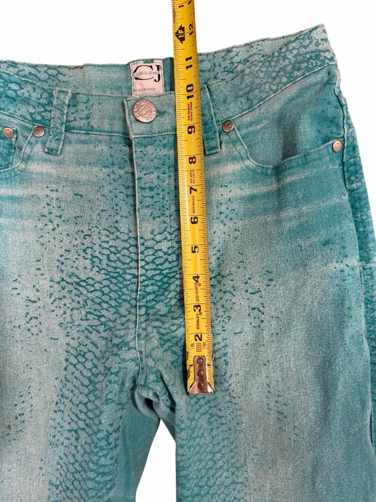 Just Cavalli Blue Python Print Jeans