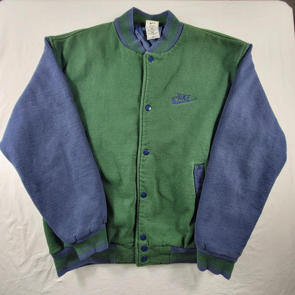 Nike Varsity Bomber Jacket in Blue and Green