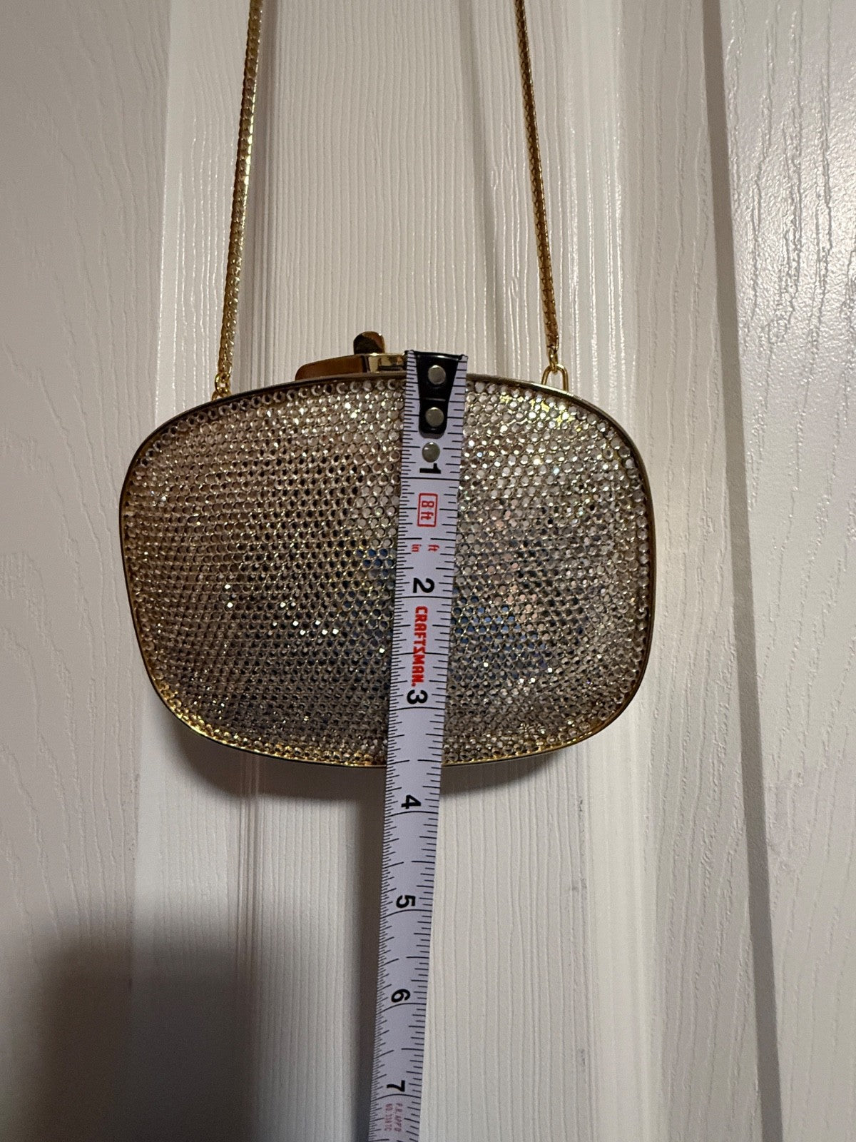 Judith Leiber Crystal Clutch, Gold Rhinestone