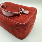 Gucci Horsebit Vanity Case in Red Suede