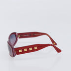Chanel Sunglasses, Red Plastic with Gold-Tone CC Hardware