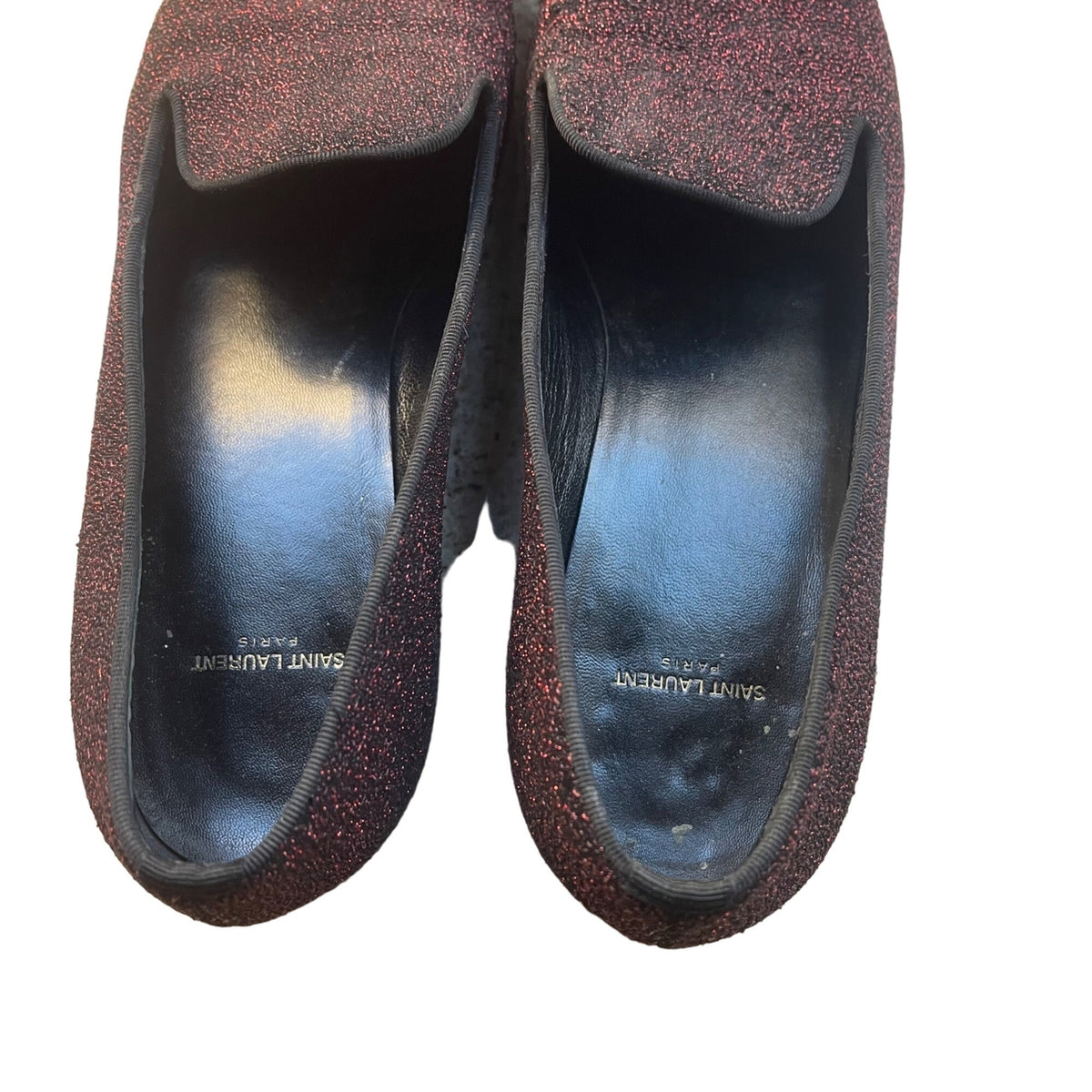 YSL Yves Saint Laurent Rouge Orient Glitter Slipper Flats