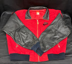 Nike Air Varsity Jacket, Red & Black Wool and Leather