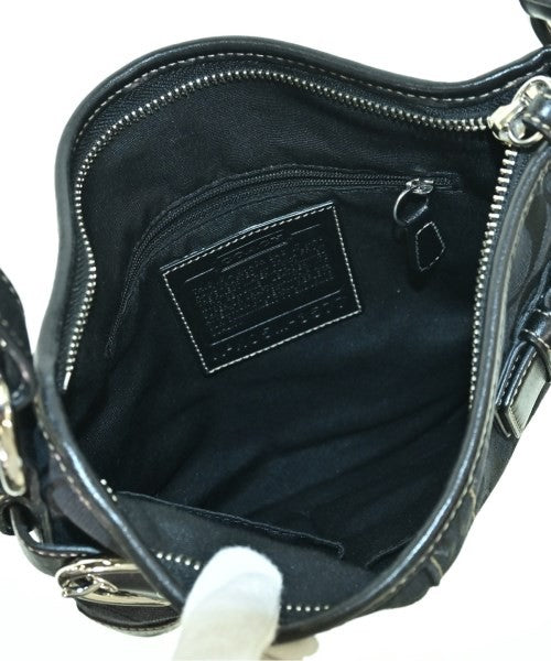 Coach Shoulder Bag, Black Patterned