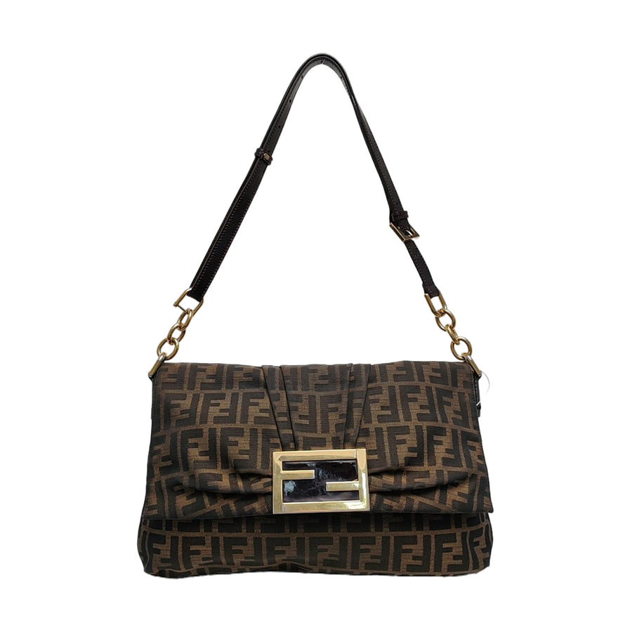 Fendi Mia Baguette Handbag, Brown Fabric