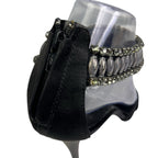 Giuseppe Zanotti Taz 110 Jeweled Sandal Heels, Black Raso Doppiato