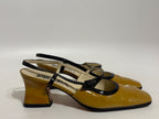Prada Vintage Mustard Yellow Slingback Heels