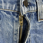 Levi's 505 Orange Tab Jeans, Medium Wash Distressed Denim