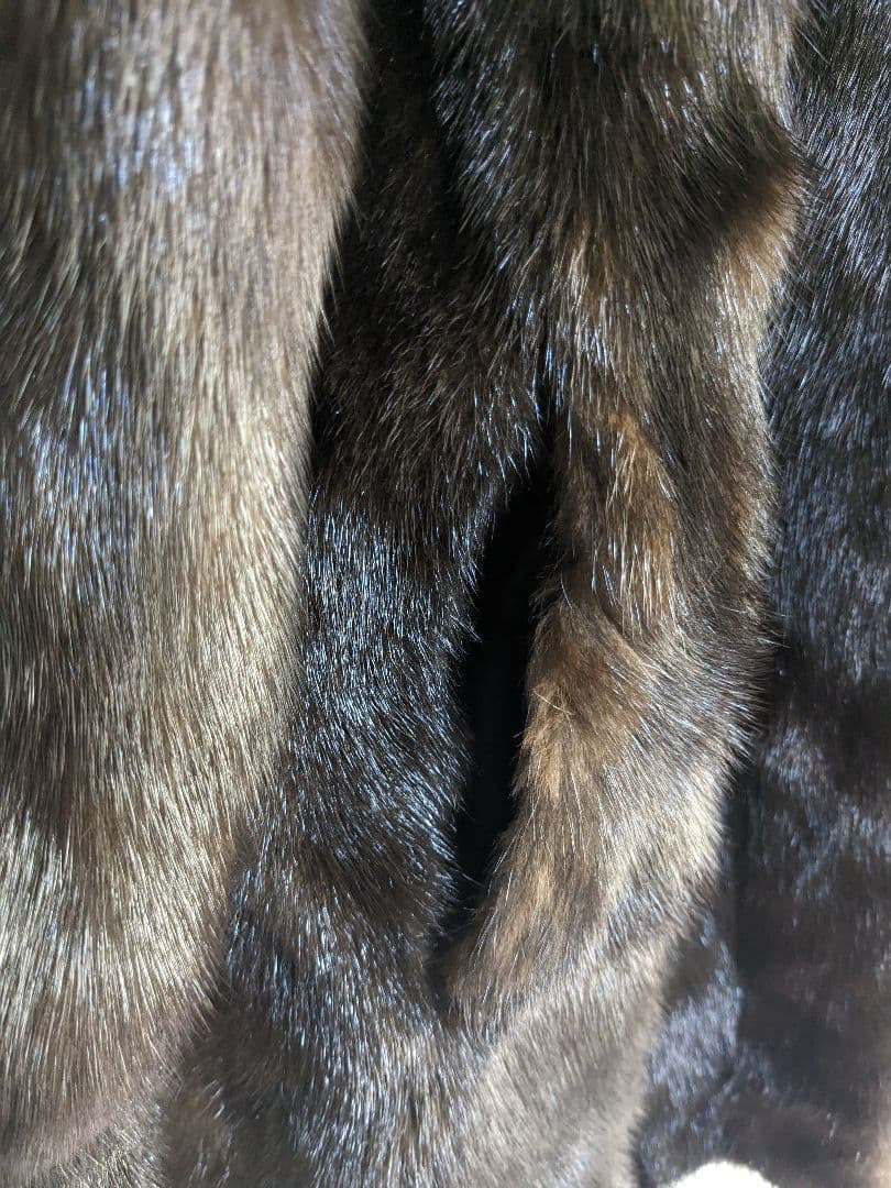 SAGA Mink Fur Coat, Brown, Size 11 L