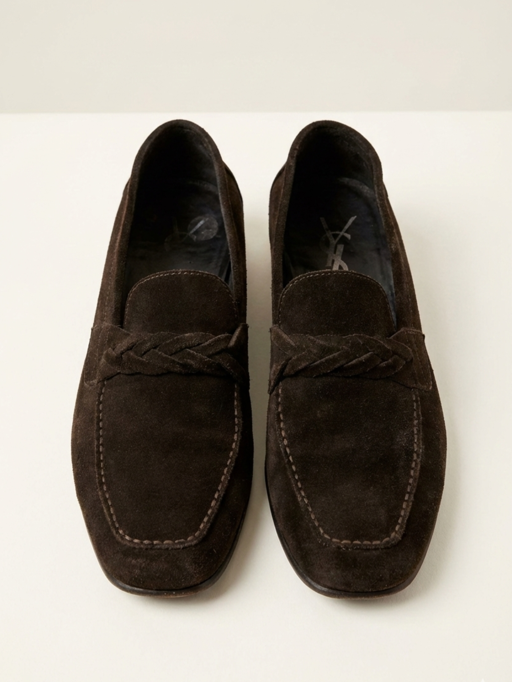 Men's YSL Rive Gauche Suede Loafers