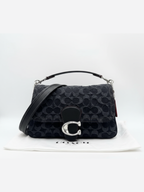 Coach Tabby Leather & Denim Canvas Shoulder Bag