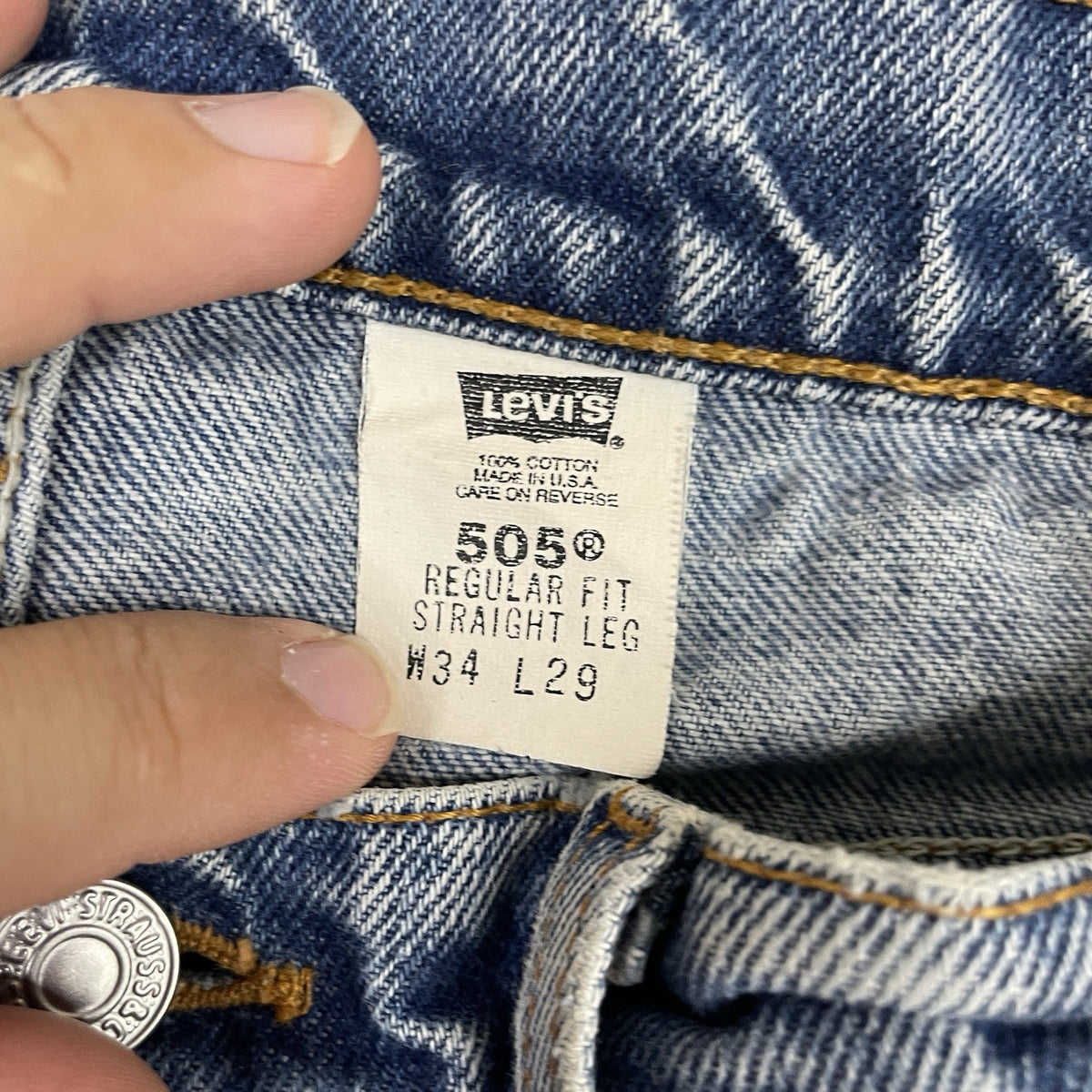 Levi's 505 Distressed Denim Jeans, Faded Wash