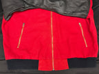Nike Air Varsity Jacket, Red & Black Wool and Leather