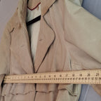Wilsons Leather Maxima Beige Belted Short Leather Jacket