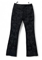Bebe Black Suede Embellished Bootcut Flare Pants