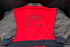 Nike Air Varsity Jacket, Red & Black Wool and Leather