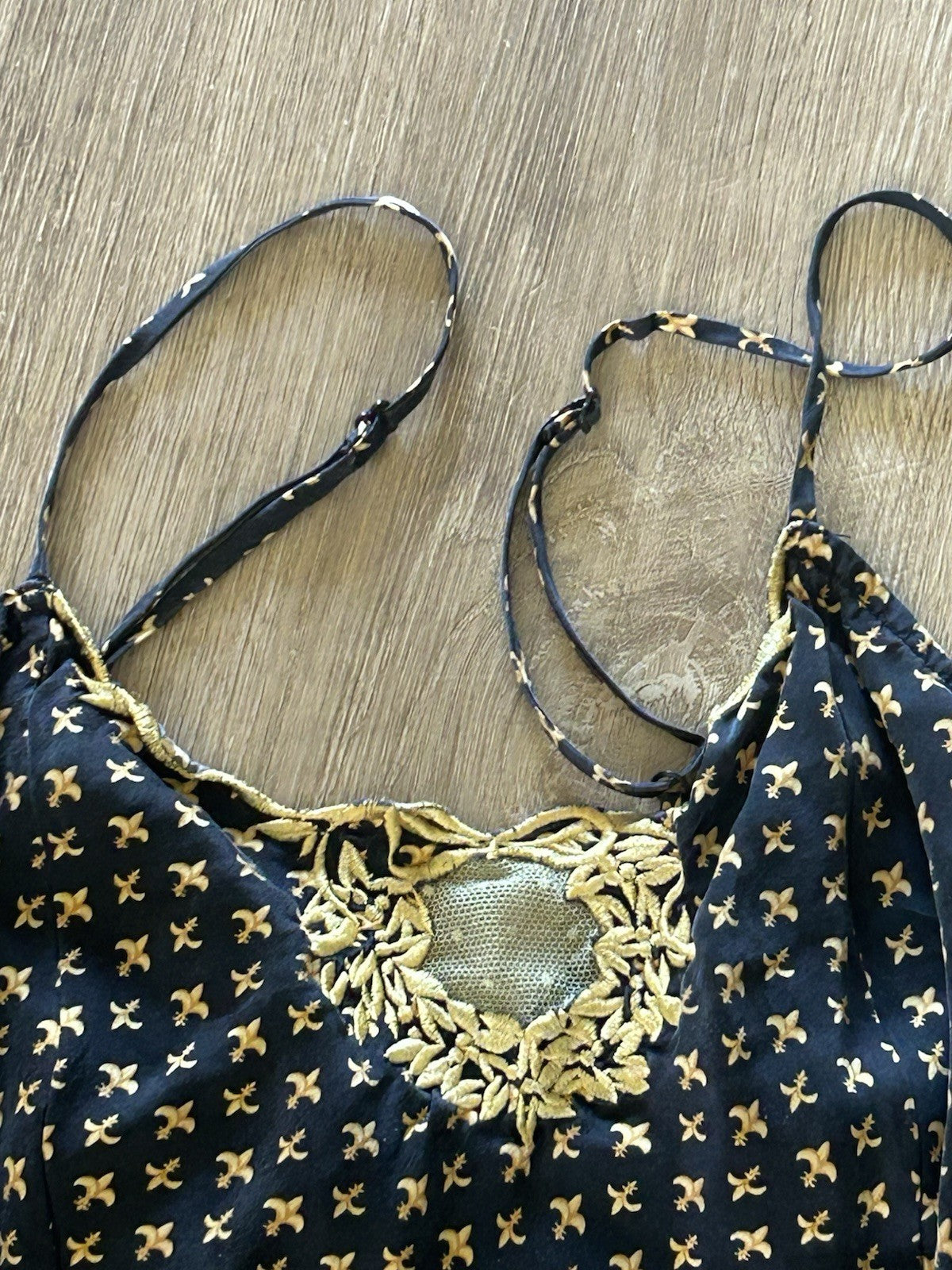 Victoria's Secret Silk Robe in Black and Tan