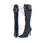 Christian Dior Fall 2000 Croc-Embossed Knee-High Boots