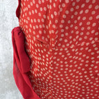Marjone 1920s Red Silk Chiffon Polka Dot Dress