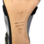 Giuseppe Zanotti Taz 110 Jeweled Sandal Heels, Black Raso Doppiato