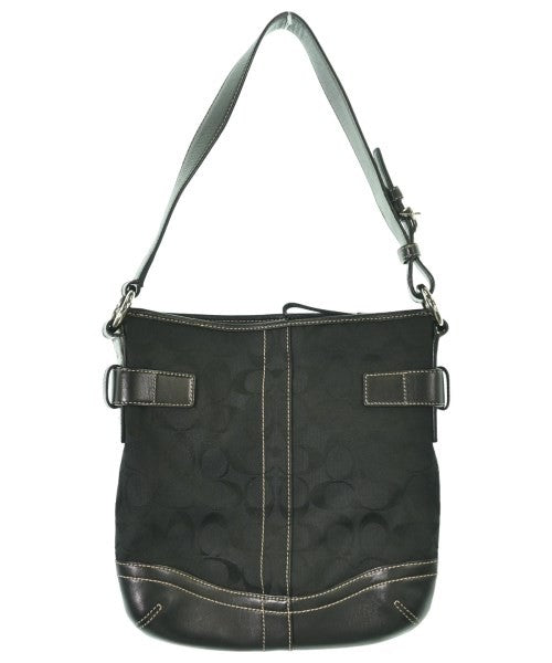 Coach Shoulder Bag, Black Patterned