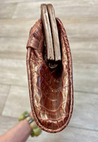 Nancy Gonzalez Brown Alligator Clutch