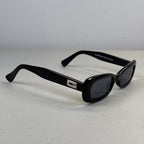 Gucci Oval Sunglasses, Black with Side G Logo