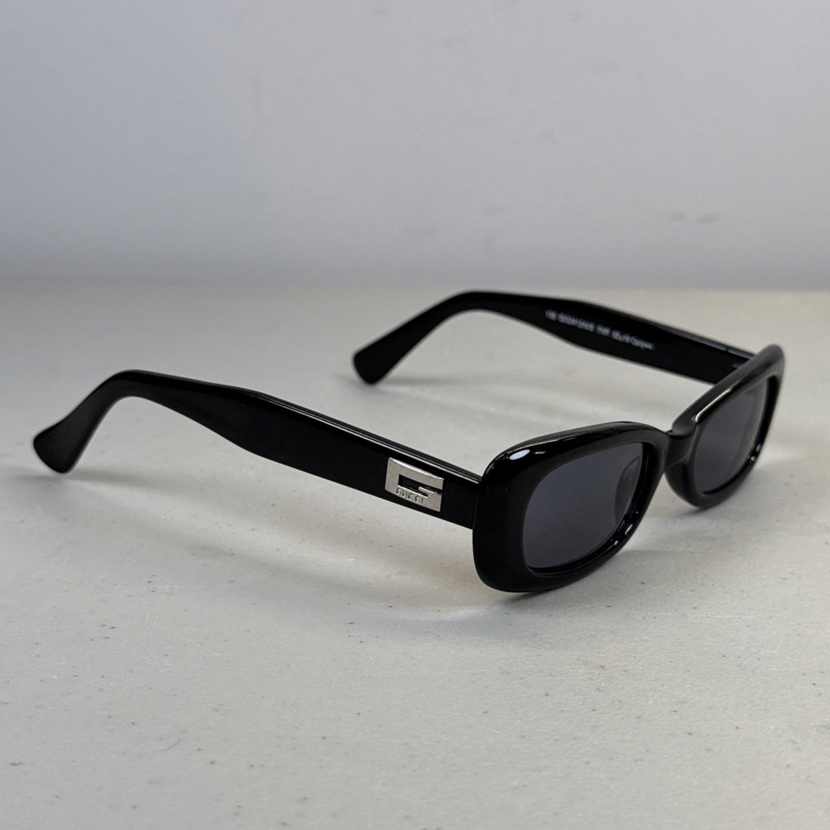 Gucci Oval Sunglasses, Black with Side G Logo