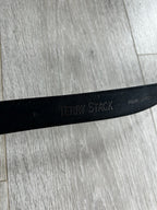 Terry Stack Italian Leather Belt in Black &amp; White Pony Hair