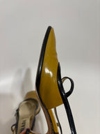 Prada Vintage Mustard Yellow Slingback Heels