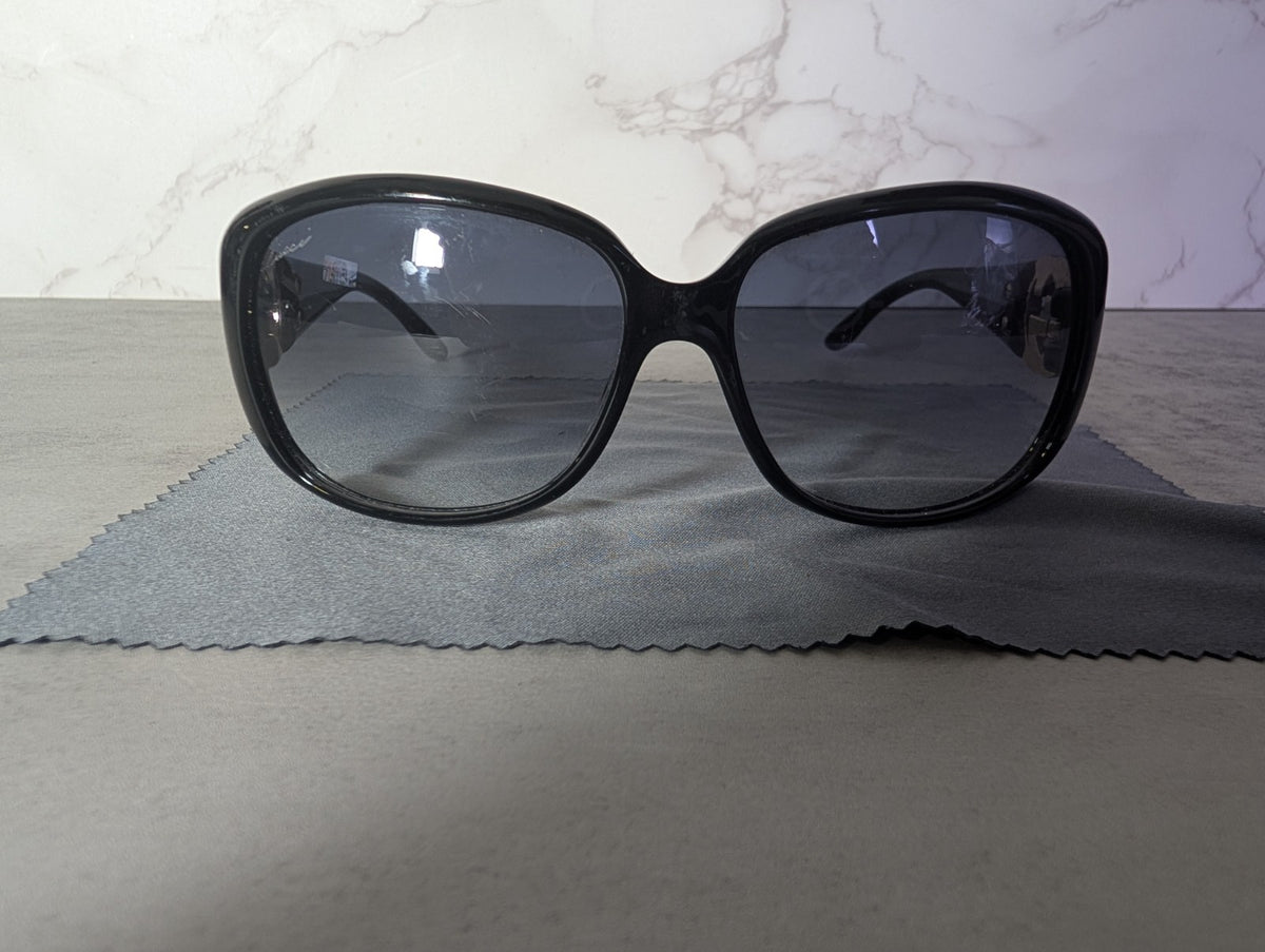 Gucci GG 3578/S Crystal Interlocking G Sunglasses, Gold and Black