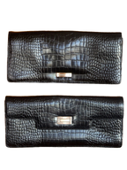 Vintage Antonio Melani Crocodile Pattern Clutch Bag
