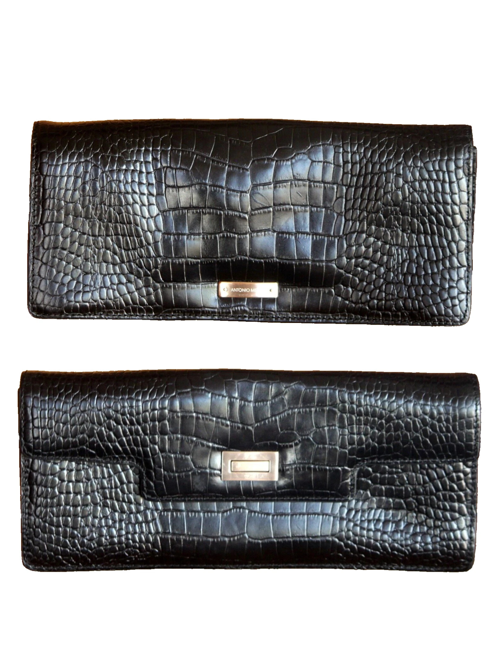 Vintage Antonio Melani Crocodile Pattern Clutch Bag