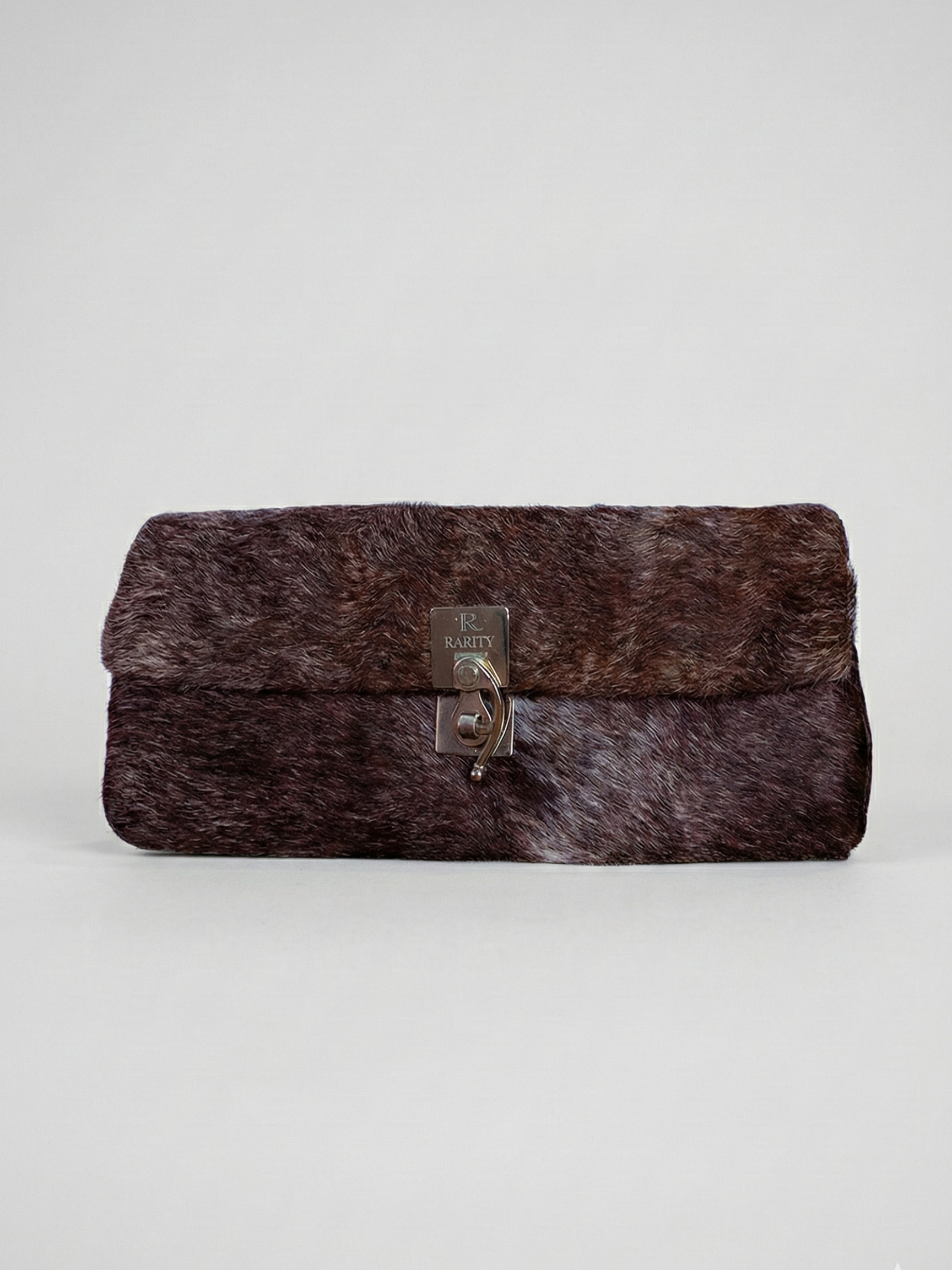 Rarity Handmade Brown & White Cowhide Leather Clutch Cape Town