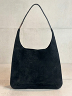 Vintage Gucci Black Suede Shoulder Bag