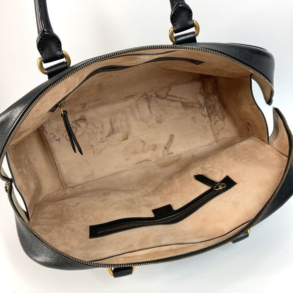 Gucci Black Leather Duffle Bag