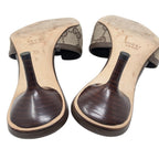 Gucci GG Monogram Square Toe Kitten Heel Mules
