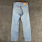 Levi's 501 Jeans - Light Wash Blue Straight Leg