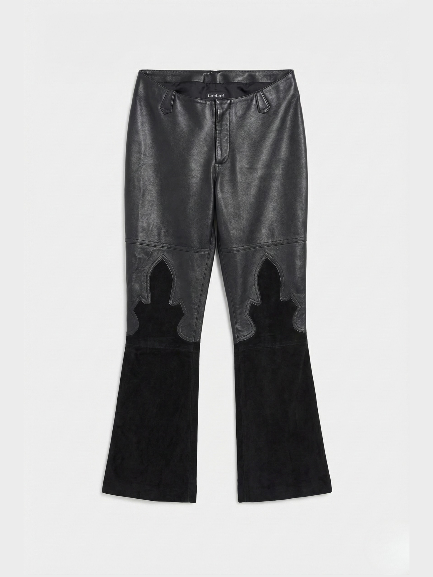 Vintage Y2K Bebe Low Waist Flared Leather Suede Pants (S0)