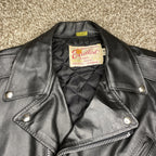 Excelled Leather Biker Moto Jacket, Black - Men's 40
