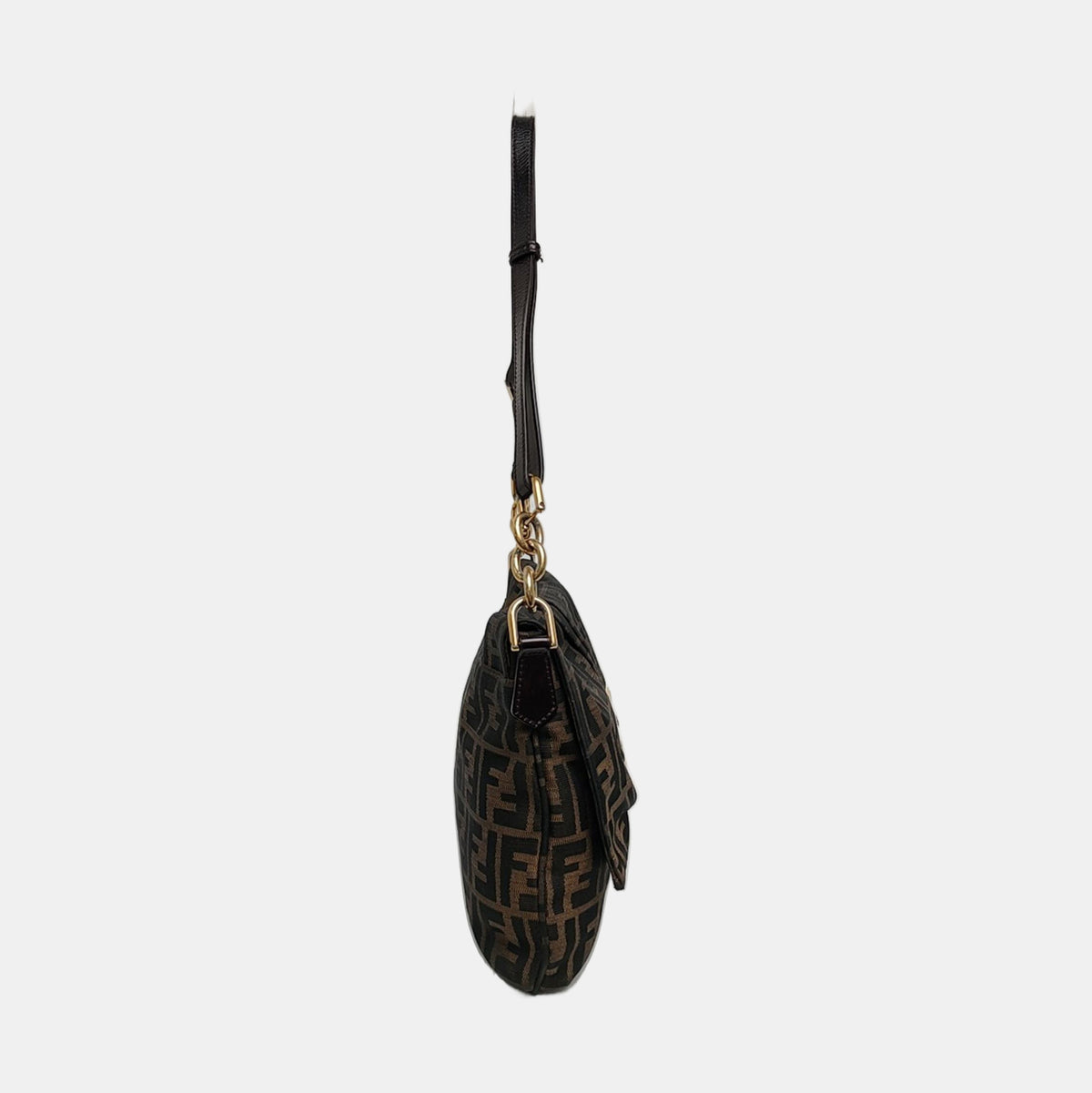 Fendi Mia Baguette Handbag, Brown Fabric