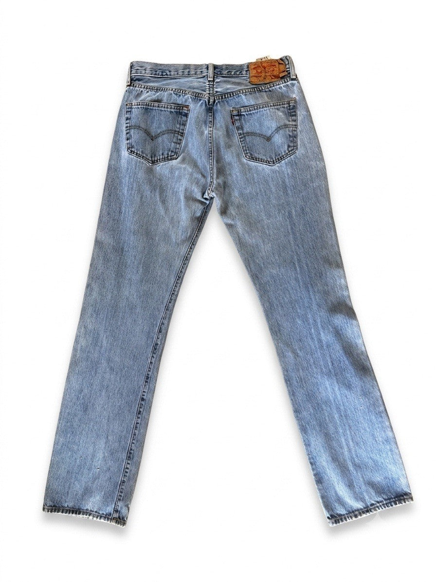 Levi's 501 Straight Fit Denim Jeans, Blue Light Wash