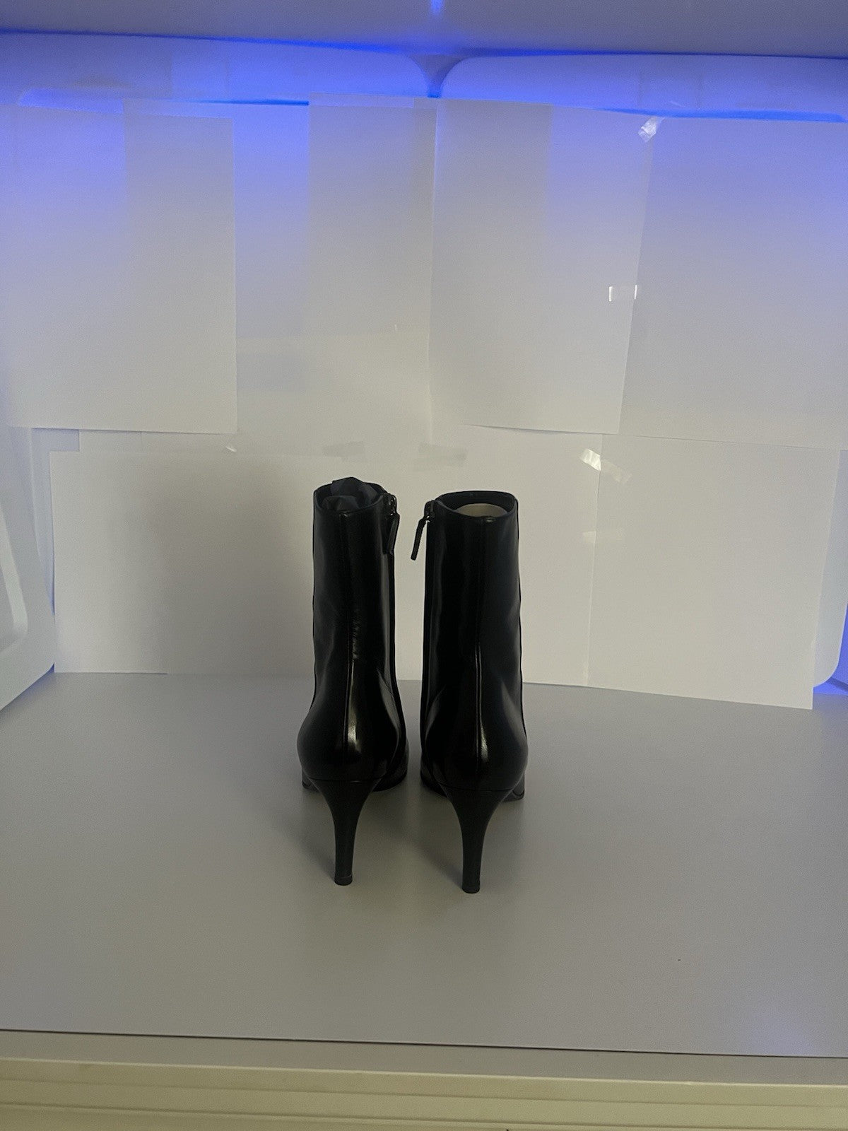 Gucci Tom Ford Era Black Leather Pointed Toe Stivaletto Boots