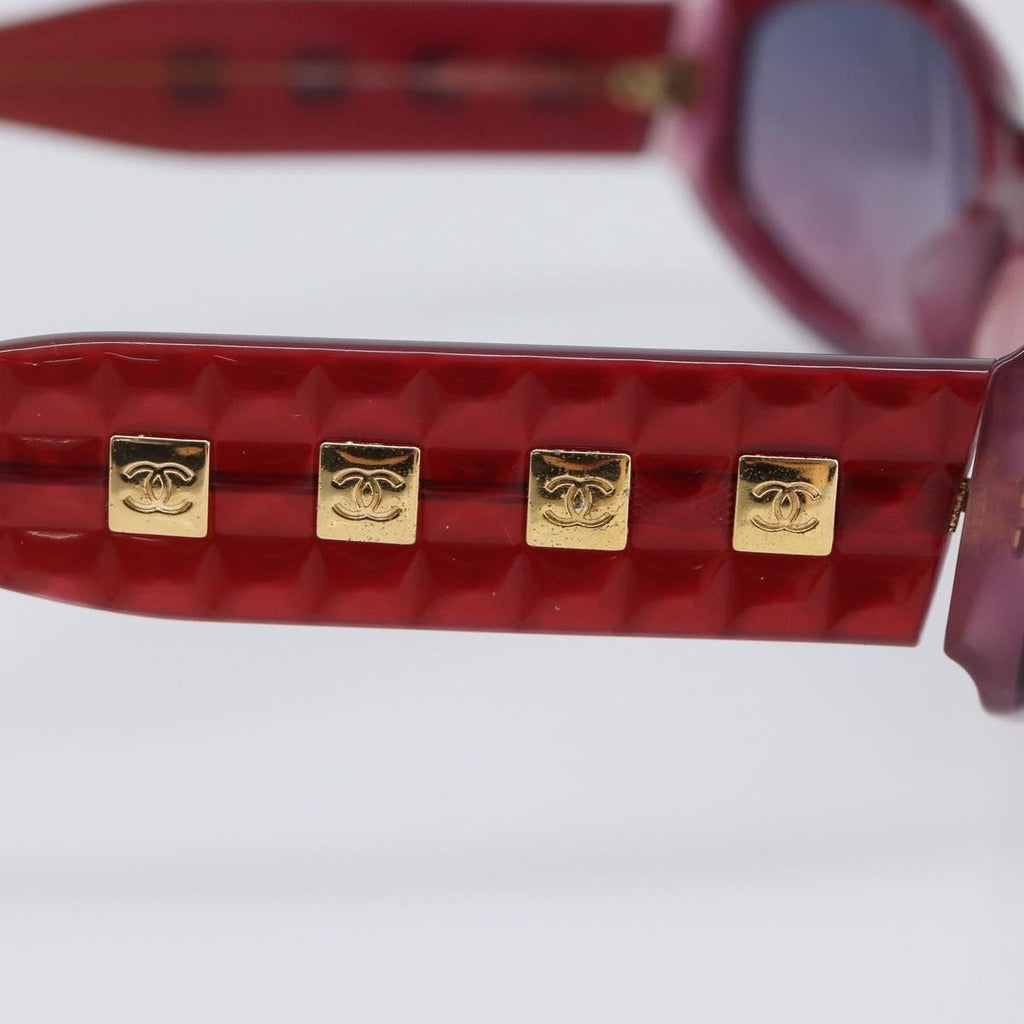 Chanel Sunglasses, Red Plastic with Gold-Tone CC Hardware